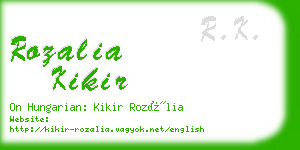 rozalia kikir business card